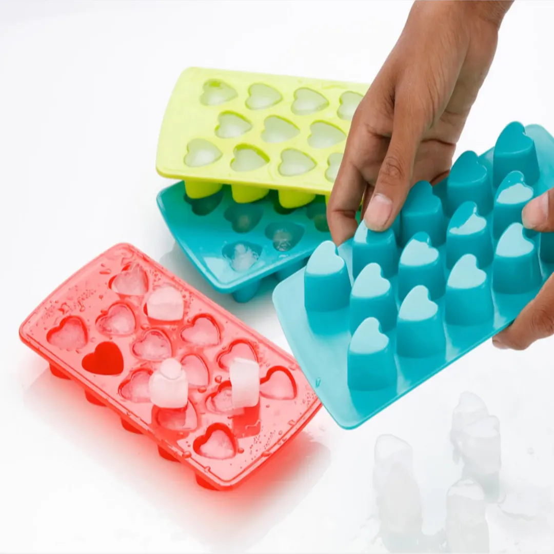 Heart Shape Ice Cube Tray, Chocolate Mould | Cool Kitchen Items [set of 2]