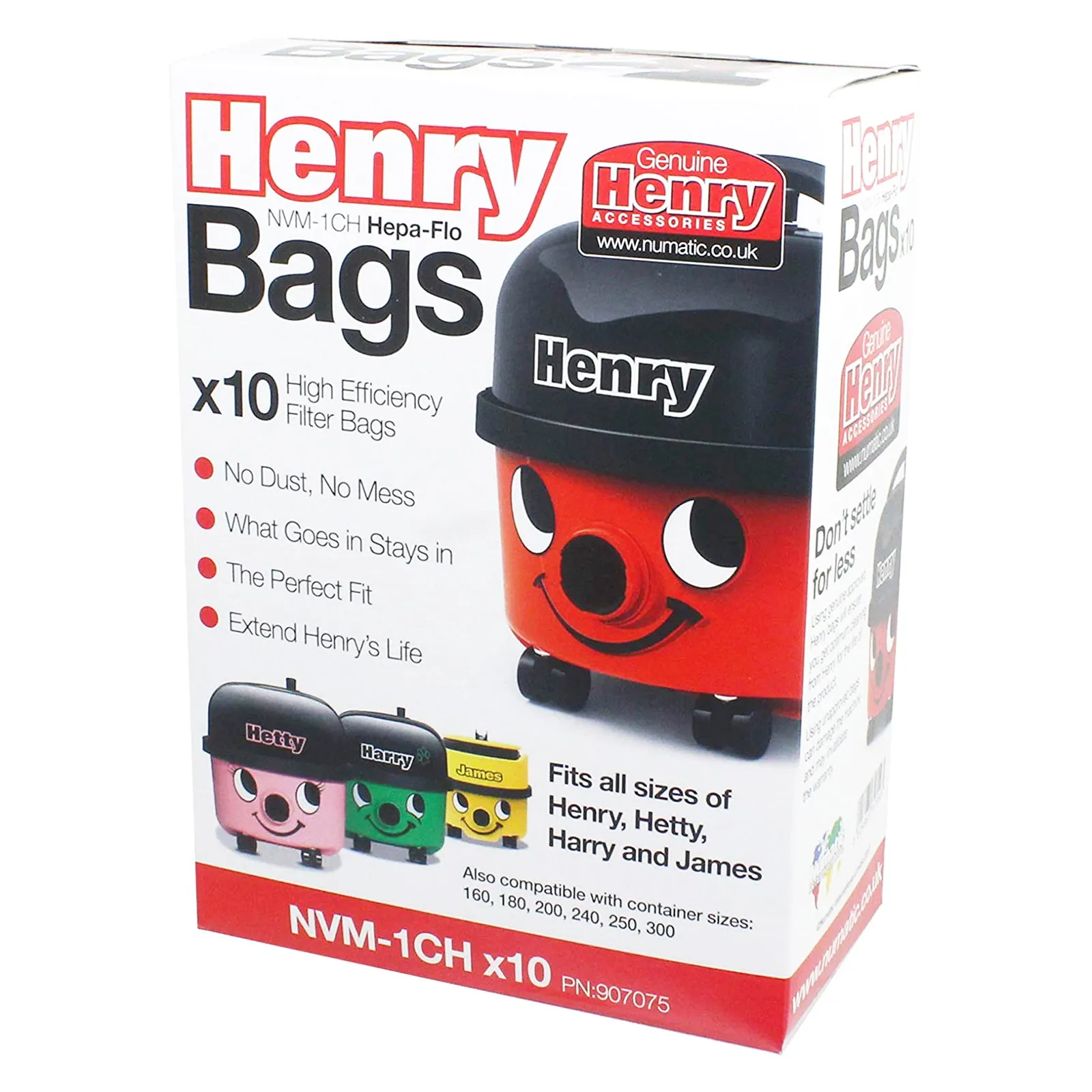 Henry NVM-1CH Hepa-Flo Vacuum Cleaner Bags 10 Count