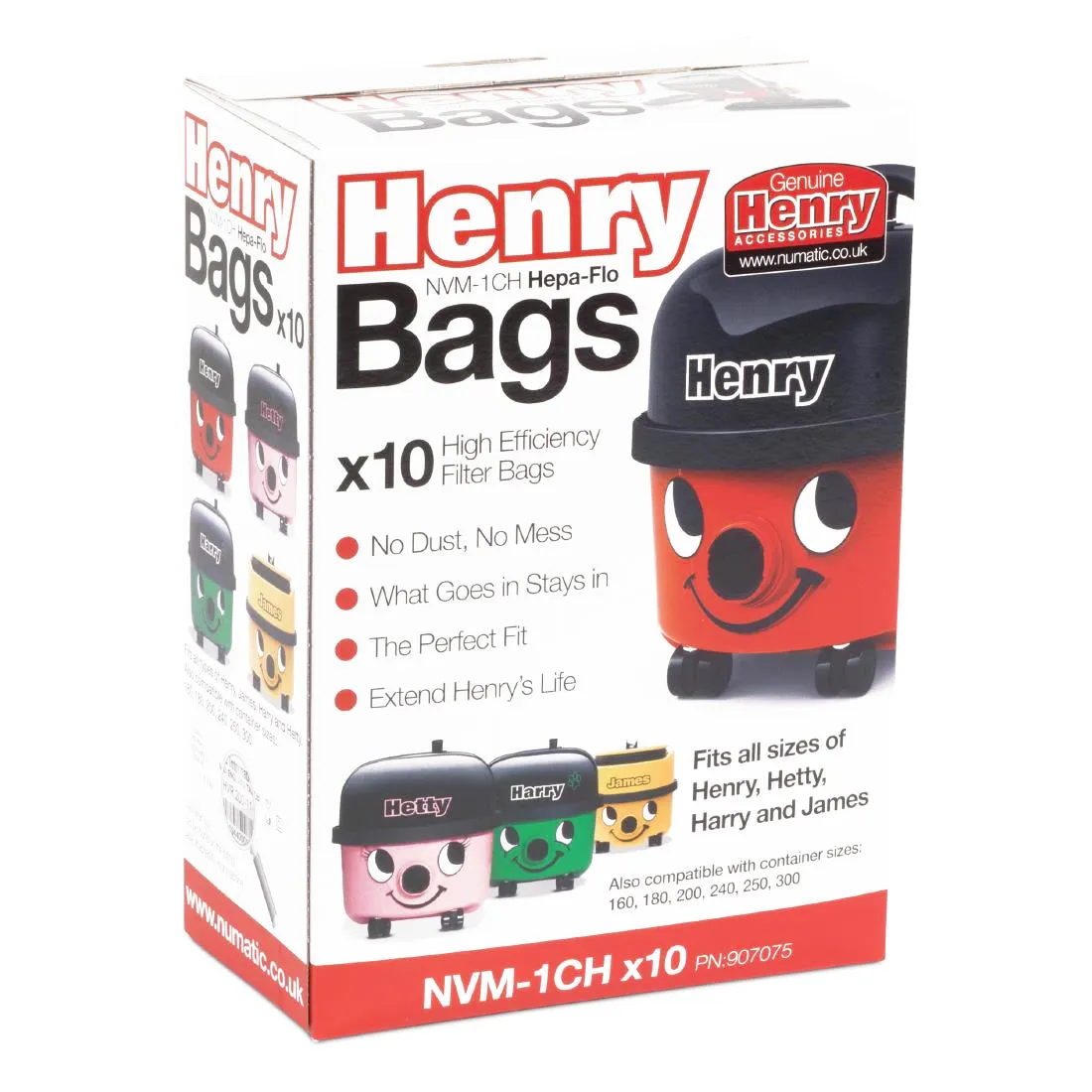 Henry NVM-1CH Hepa-Flo Vacuum Cleaner Bags 10 Count