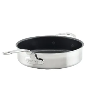 Hestan ProBond Professional Clad Stainless Steel TITUM® Nonstick Sauté Pan with Cover, 3.5-Quart