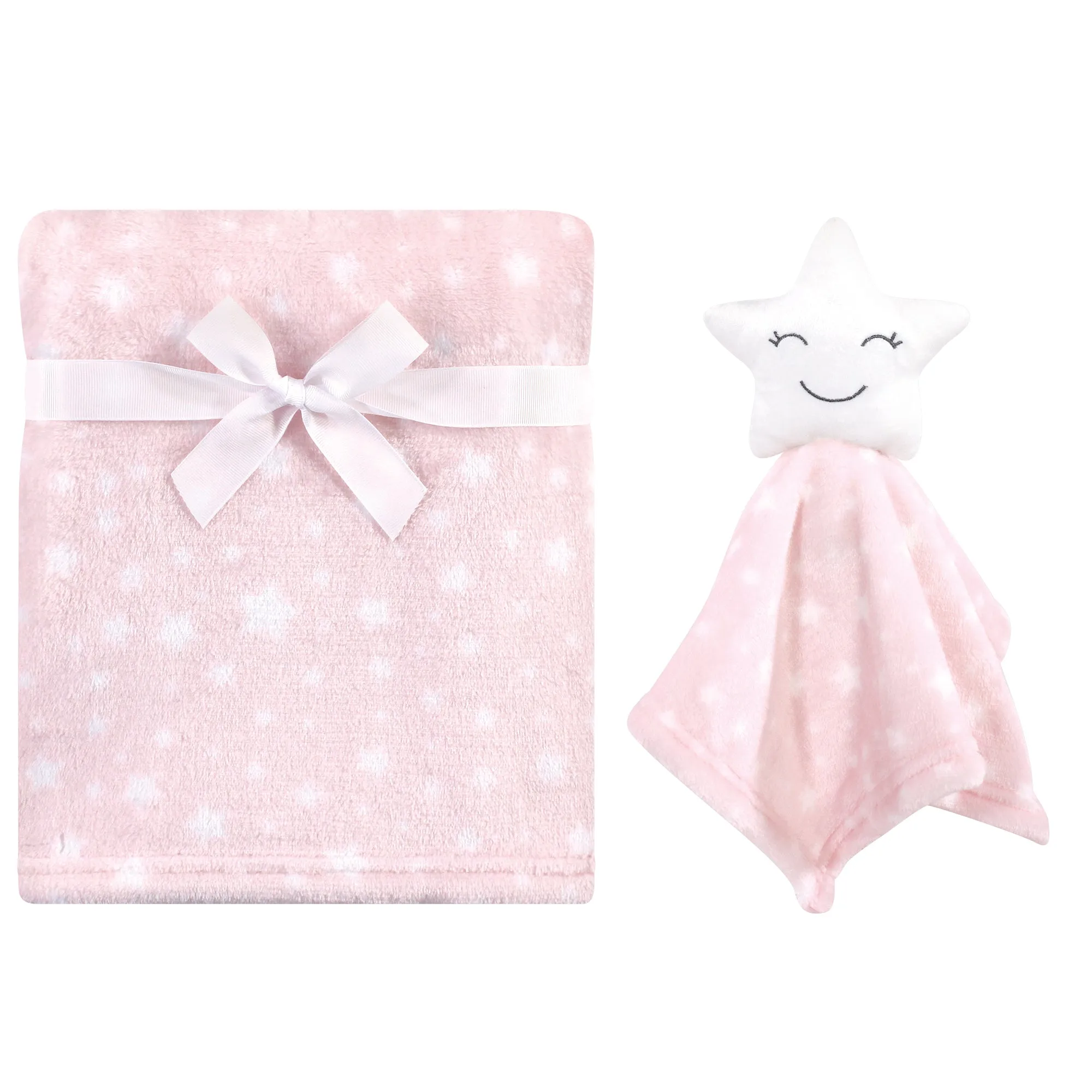 Hudson Baby Plush Blanket with Security Blanket, Star Girl