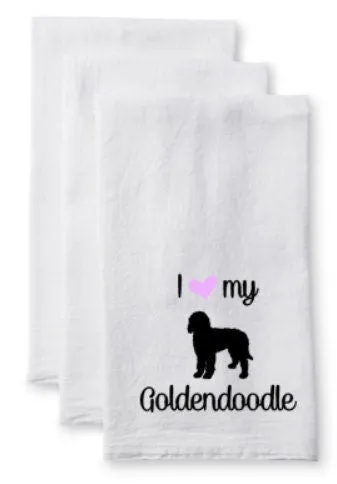 I love my ... Dog/Cat/Personalized Kitchen Flour Sack Towel