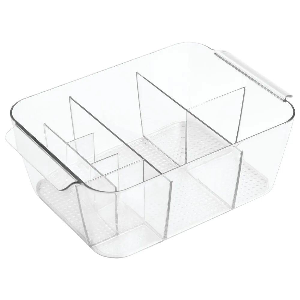 iDesign Clarity Divided Cosmetic Bin in Clear