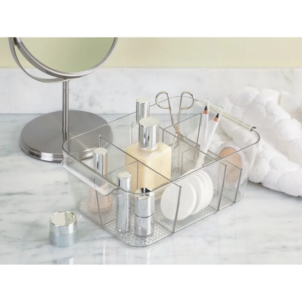 iDesign Clarity Divided Cosmetic Bin in Clear