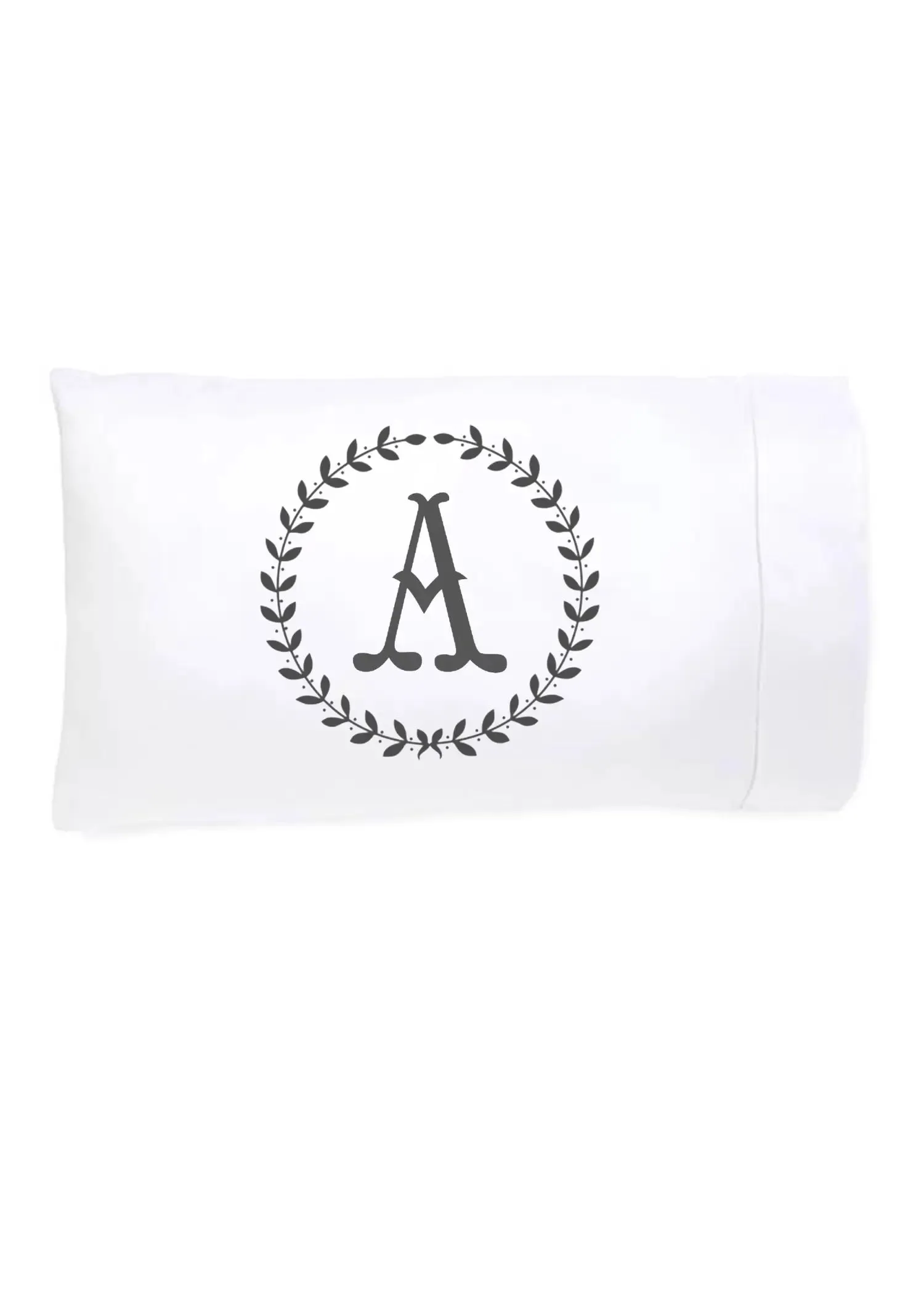 Initial "A" Luxury Bamboo Sateen Pillowcase