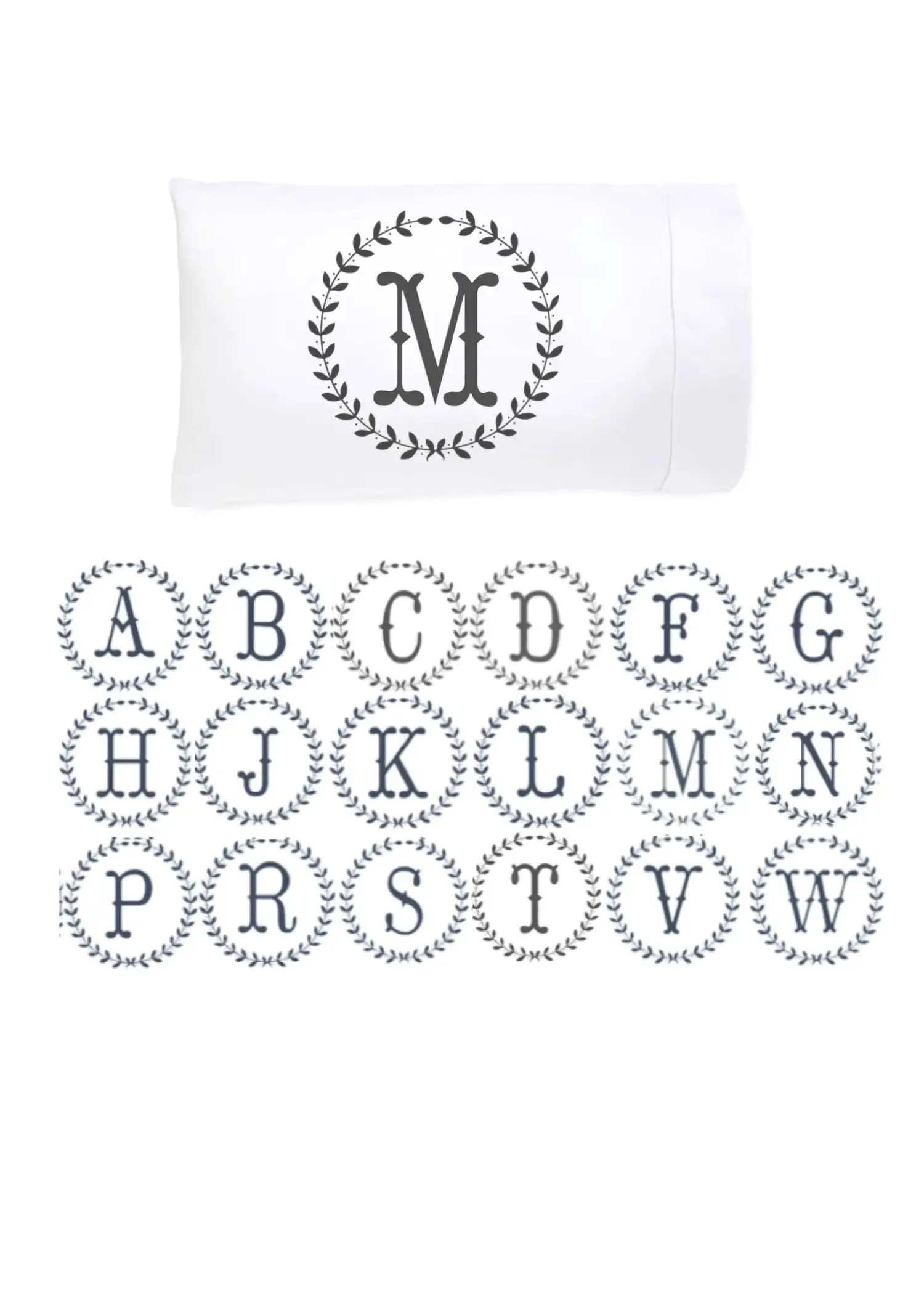 Initial "A" Luxury Bamboo Sateen Pillowcase