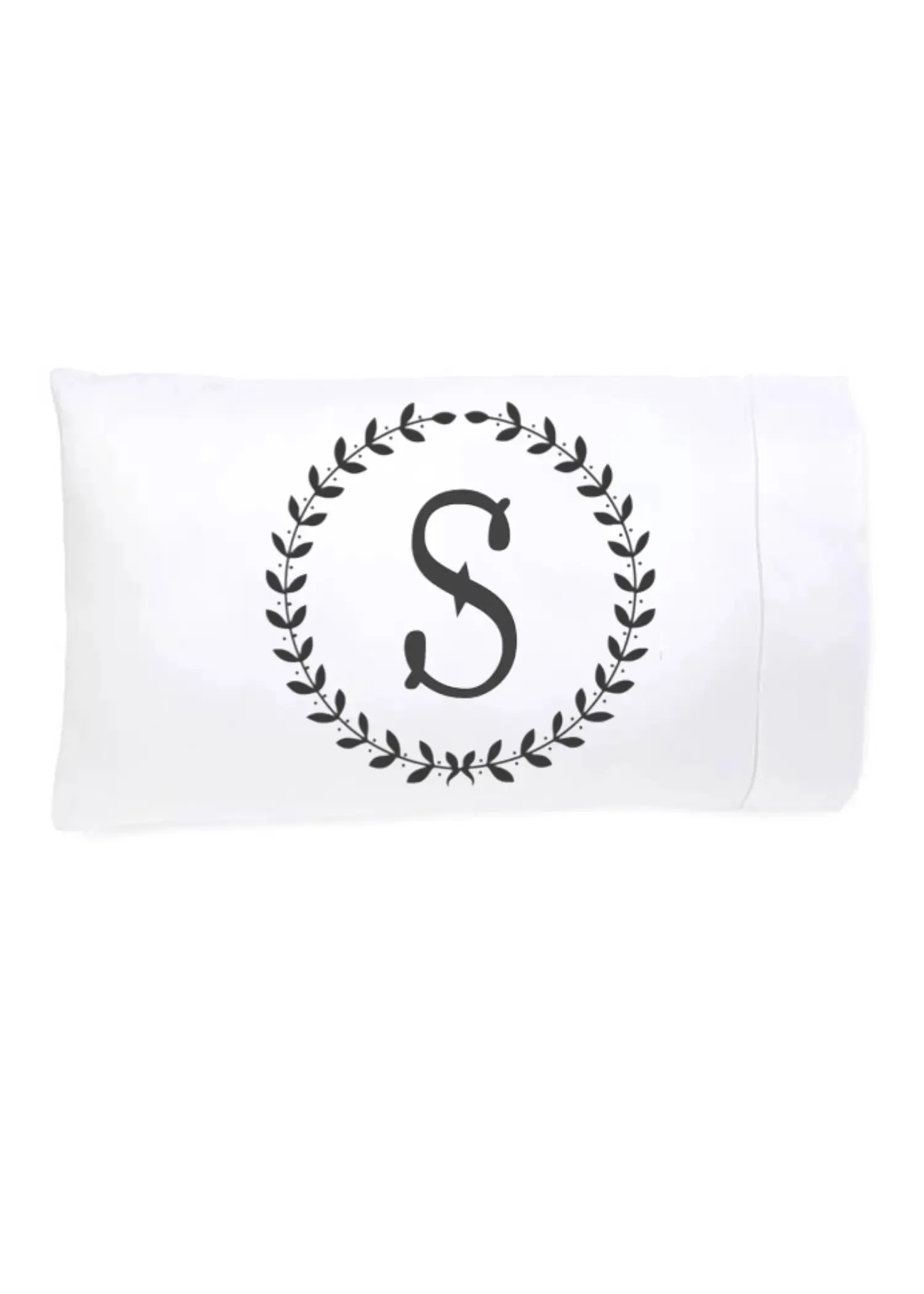 Initial "S" Luxury Bamboo Sateen Pillowcase