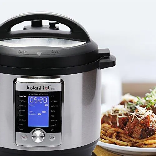 Instant Pot Ultra 80 Ultra 8 Qt 10-in-1 Multi- Use Programmable Pressure Cooker, Slow Cooker, Rice Cooker, Yogurt Maker, Cake Maker, Egg Cooker, Sauté, and more, Stainless Steel/Black