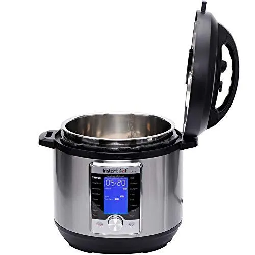 Instant Pot Ultra 80 Ultra 8 Qt 10-in-1 Multi- Use Programmable Pressure Cooker, Slow Cooker, Rice Cooker, Yogurt Maker, Cake Maker, Egg Cooker, Sauté, and more, Stainless Steel/Black