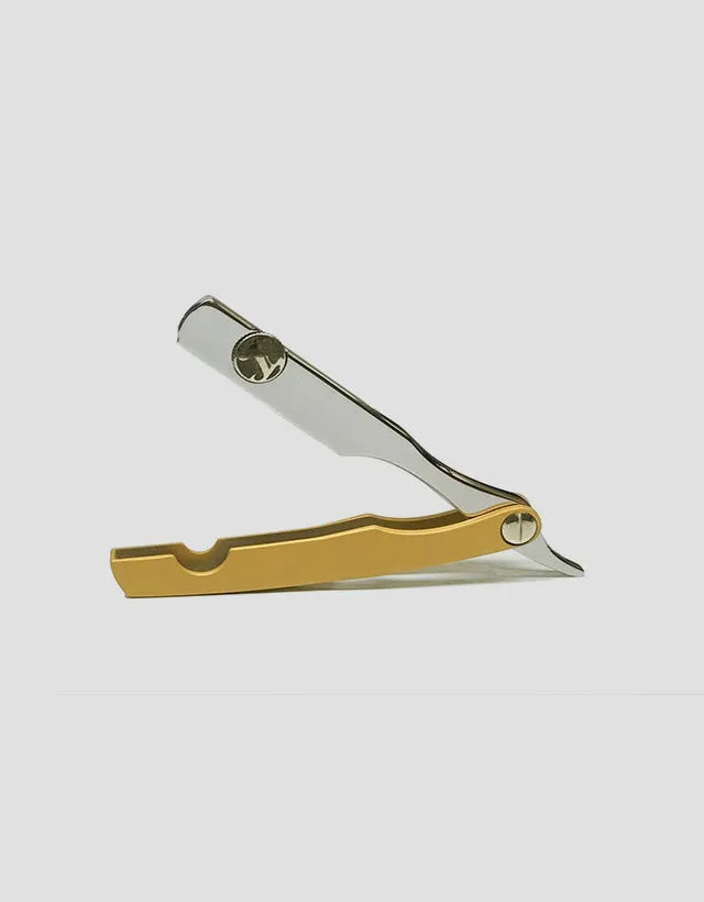 Irving Barber Co. - Chrome Shank / Gold Scale "Cerakoted" Razor