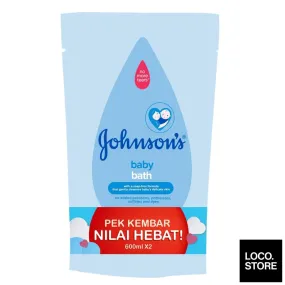 Johnsons Baby Regular Bath 600ml Twin Pack