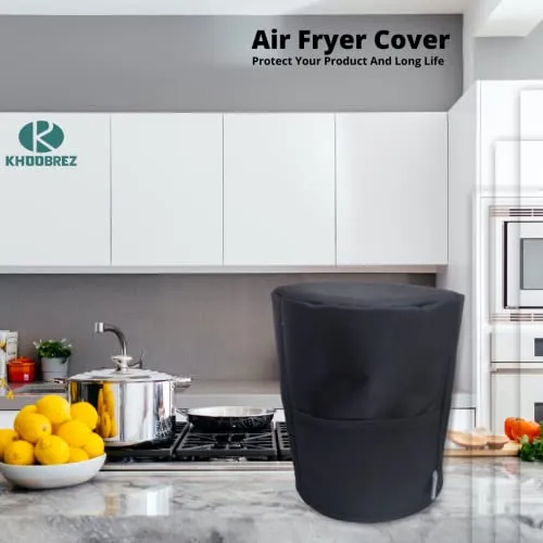 KHOOBREZ Air Fryers Cover Dust and Waterproof Washable for Kitchen Suits for Major Brand Air Fryers, Attractive Desing AR-M(Medium), Nylon