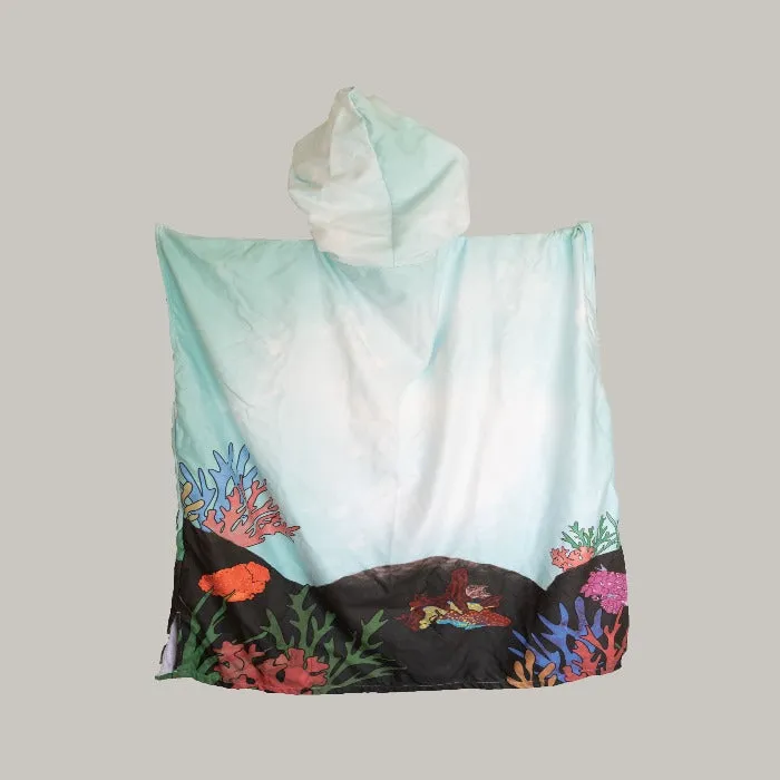 Kids Hooded Towel - Turquoise Rocks