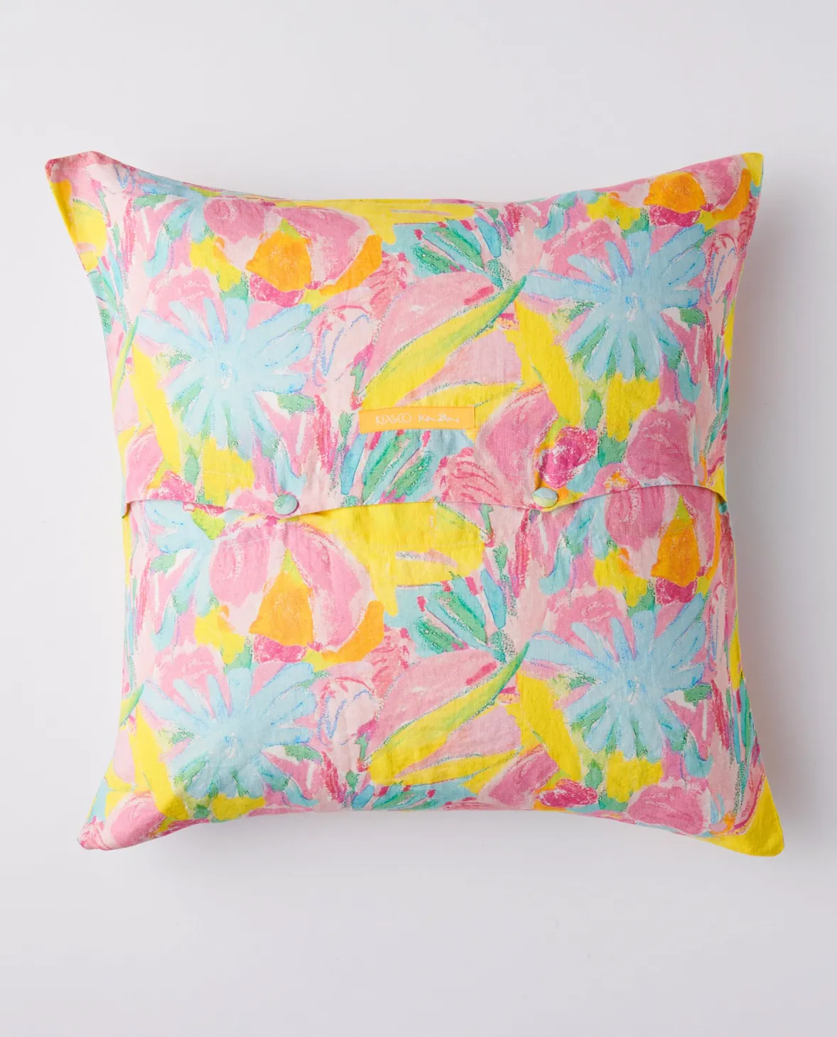 Kip & Co x Ken Done Pastel Blooms Linen European Pillowcases