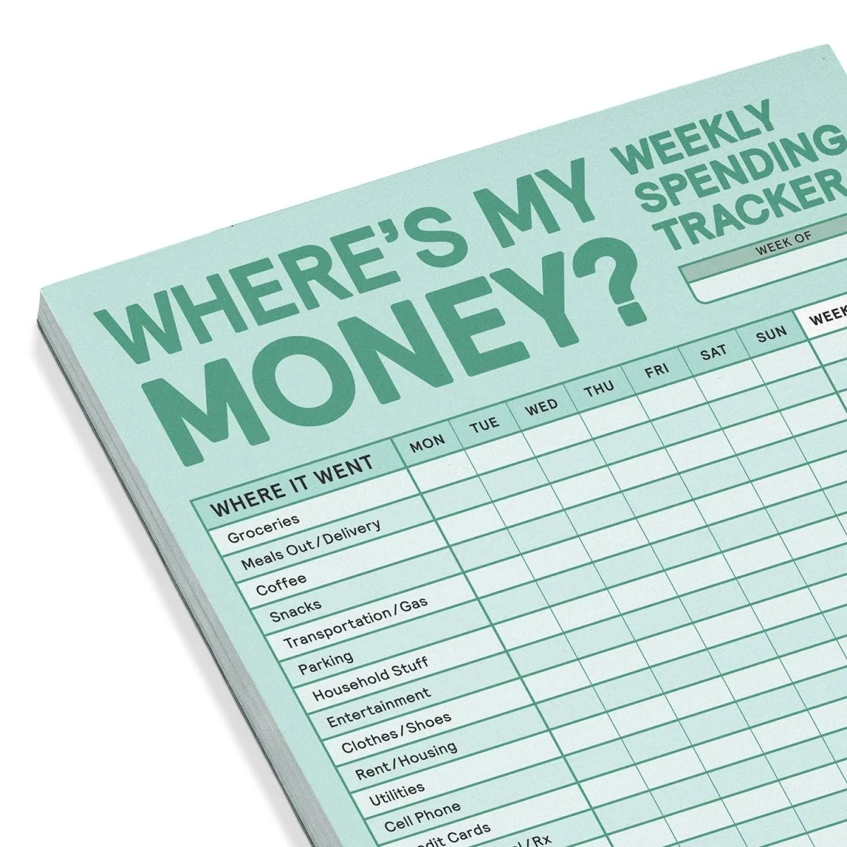 Knock Knock - Weekly Money Tracker Pad