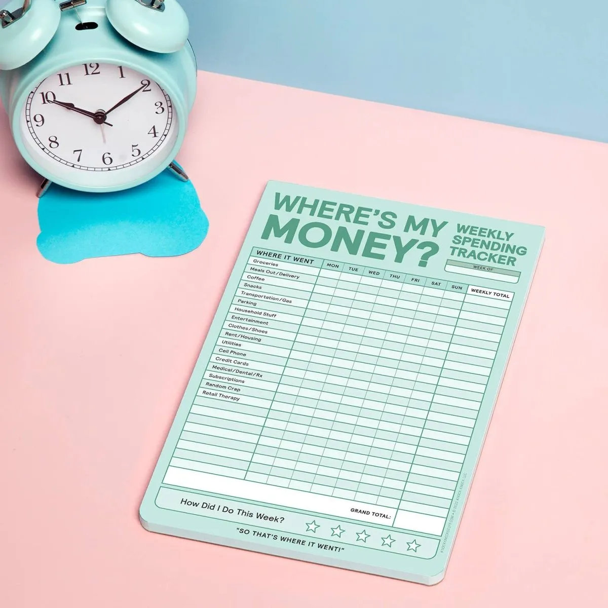 Knock Knock - Weekly Money Tracker Pad