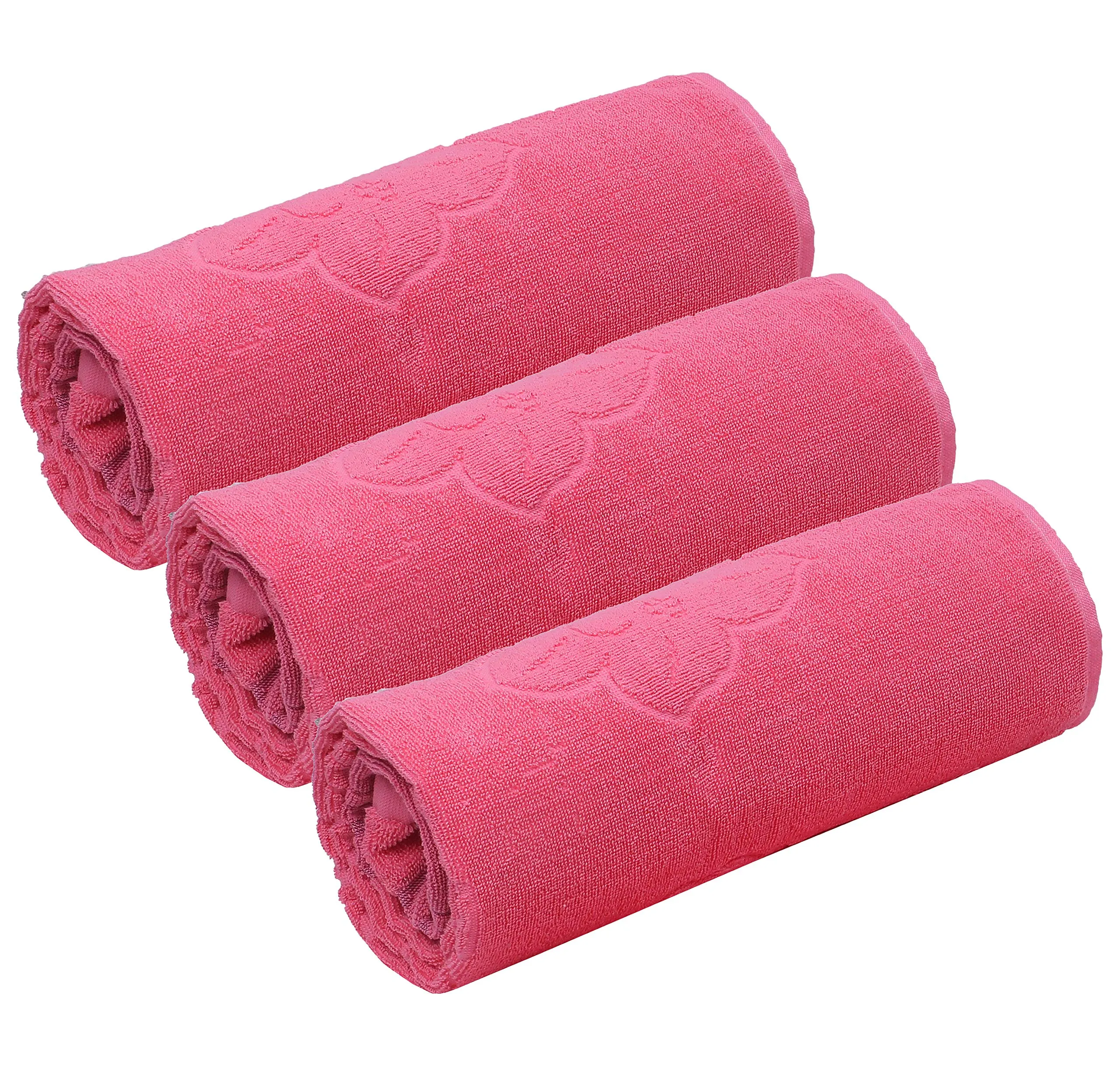 Kuber Industries 100% Cotton 3 Pieces Full Size Bath Towel 30"x60" (Pink)-CTKTC029902