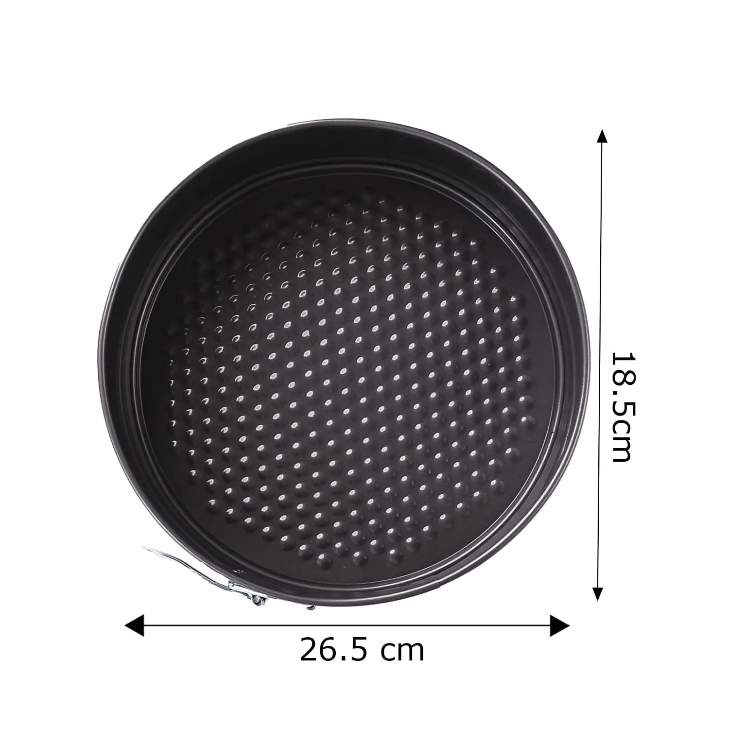 Kuber Industries Cake Mould with Removable Base|Cake Tray for Baking|Idol for Bread, Pie, Pizza-Pack of 3 (Black)