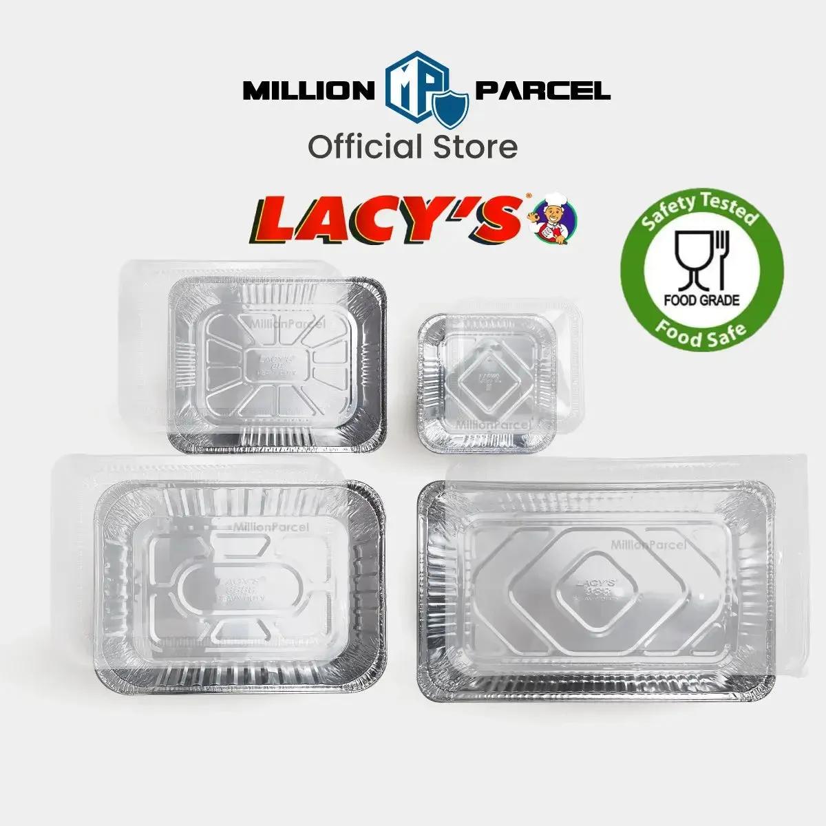 LACY'S Aluminum Tray with Plastic Lid