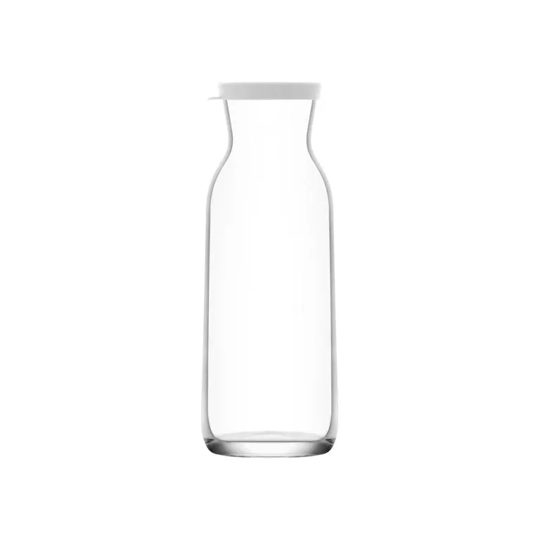 LAV Glass Carafe 500ml Water Jug Bottle with Grey Lid SGN2379