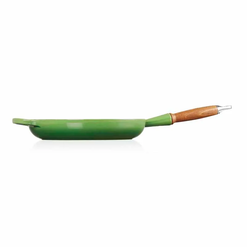 Le Creuset Fry Pan Wood Handle 28cm Bamboo Green