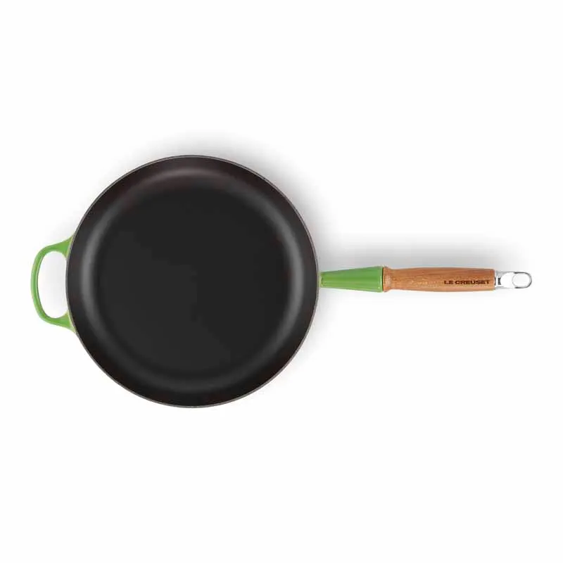 Le Creuset Fry Pan Wood Handle 28cm Bamboo Green