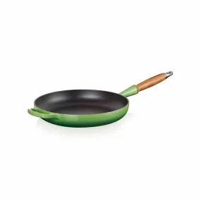 Le Creuset Fry Pan Wood Handle 28cm Bamboo Green