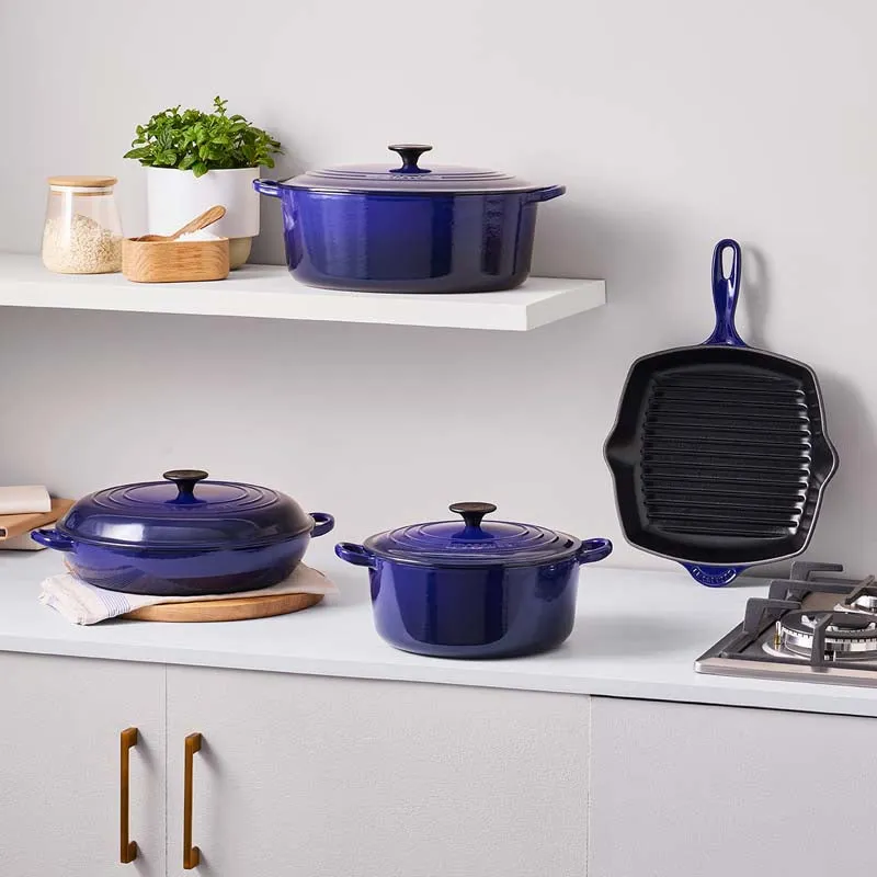 Le Creuset Signature Cast Iron Square Grillit 26cm Indigo