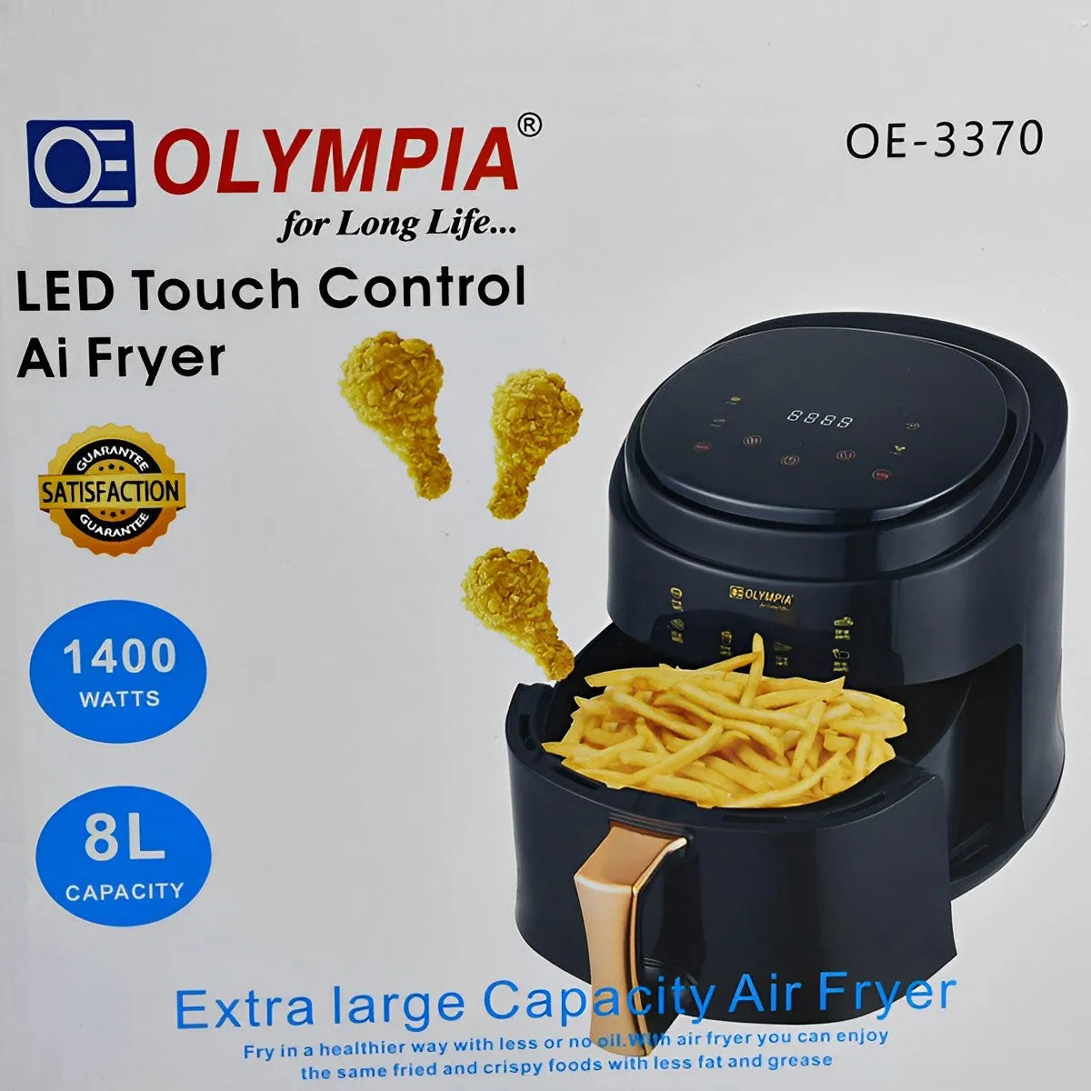 LED Touch Control Air Fryer 8L