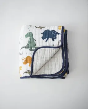 Little Unicorn - Muslin Blanket - Dino Friends