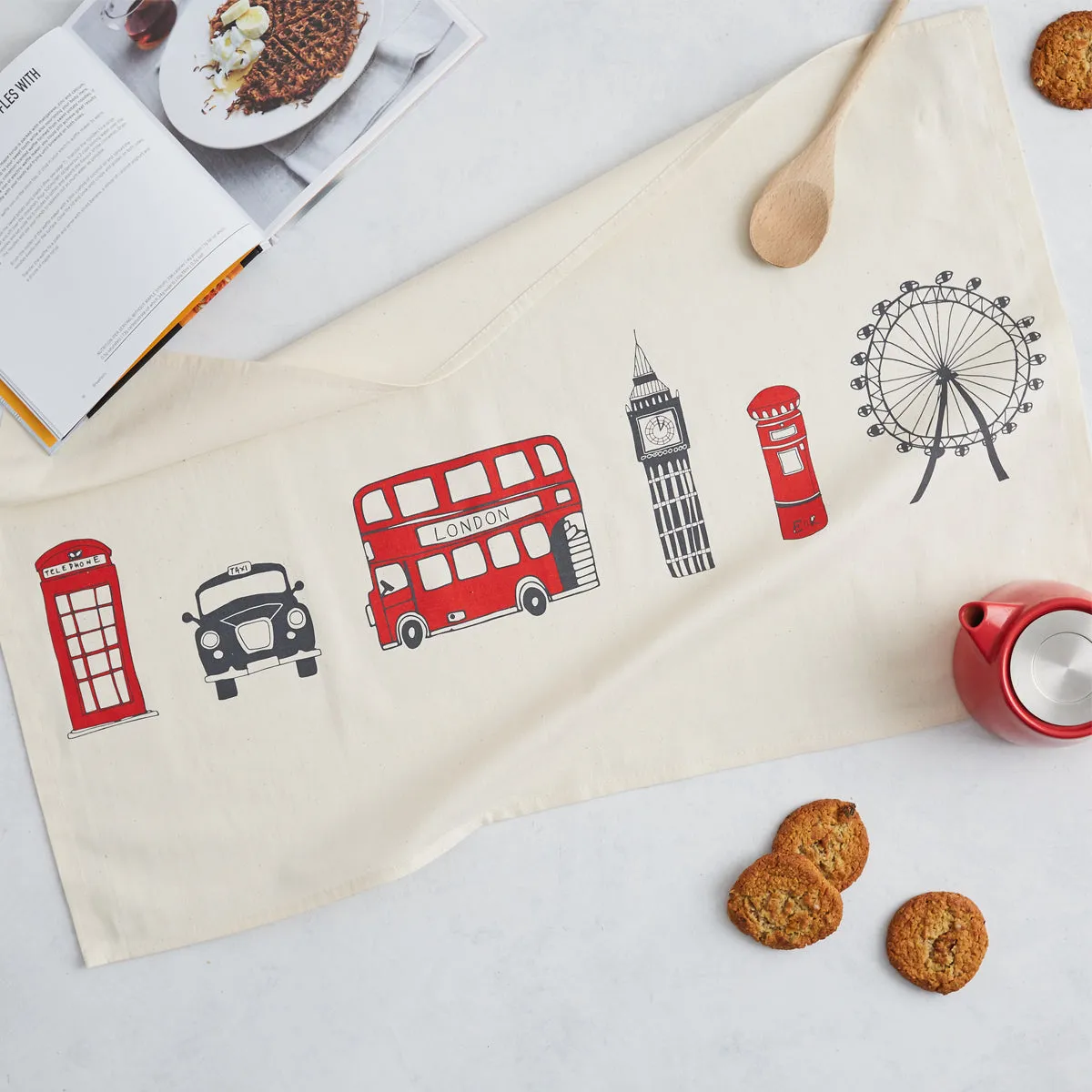 London Skyline Tea Towel by Victoria Eggs