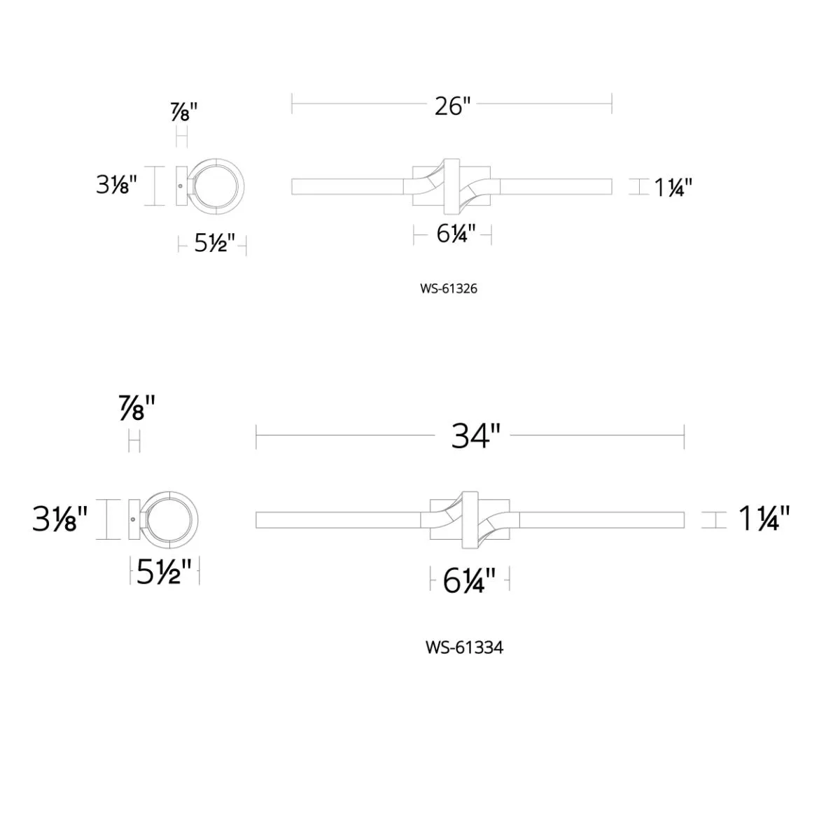 Loophole 26 in. LED Bath Bar 2700K Black finish