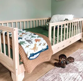 Luca Toddler Floor Bed with Rails | Custom Kids Furniture