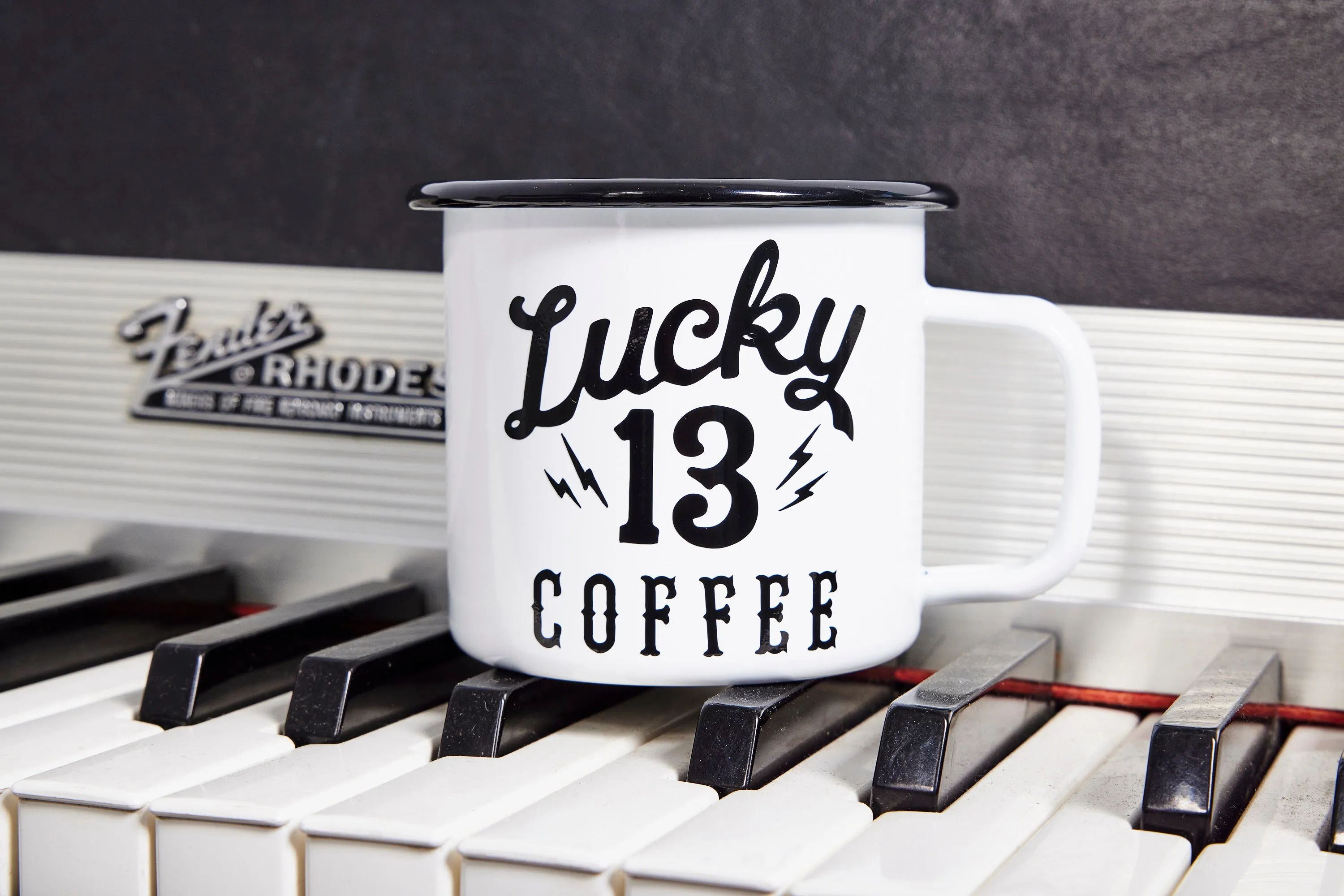 LUCKY 13 COFFEE MUG - 24 oz. WHITE **NEW**