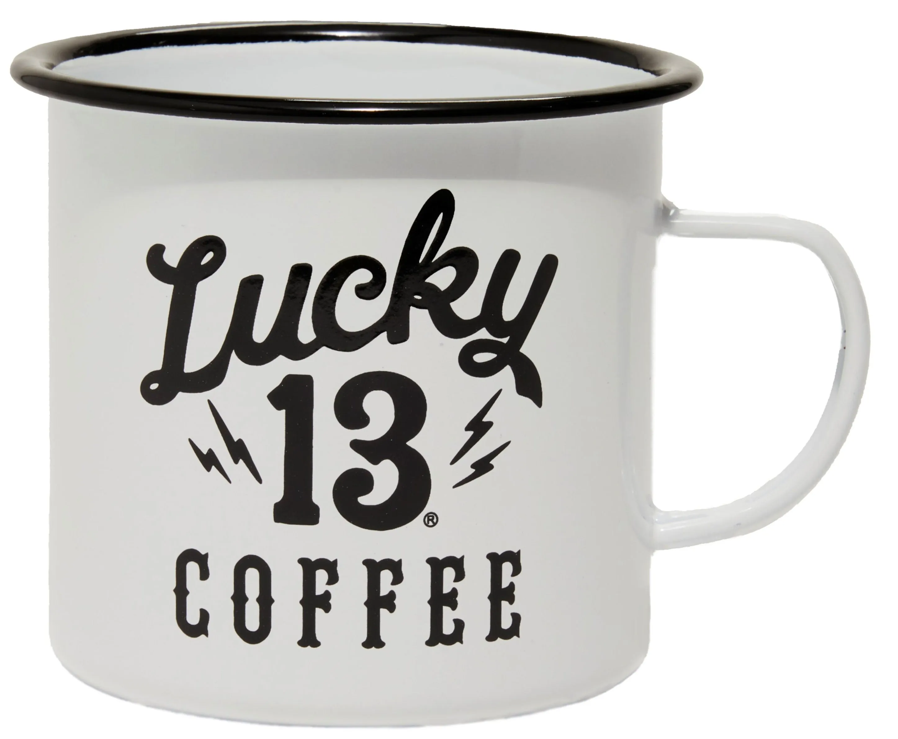 LUCKY 13 COFFEE MUG - 24 oz. WHITE **NEW**