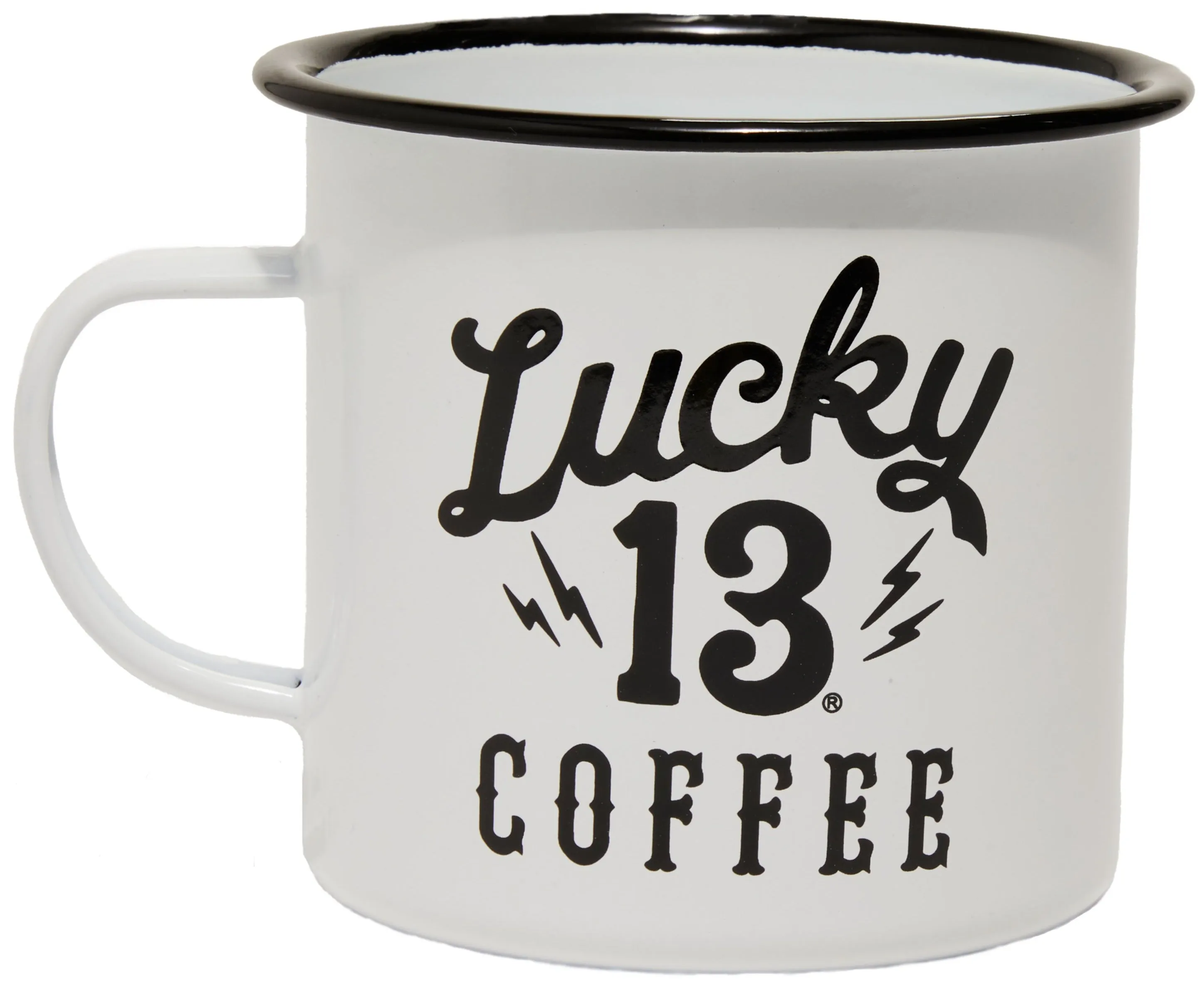 LUCKY 13 COFFEE MUG - 24 oz. WHITE **NEW**