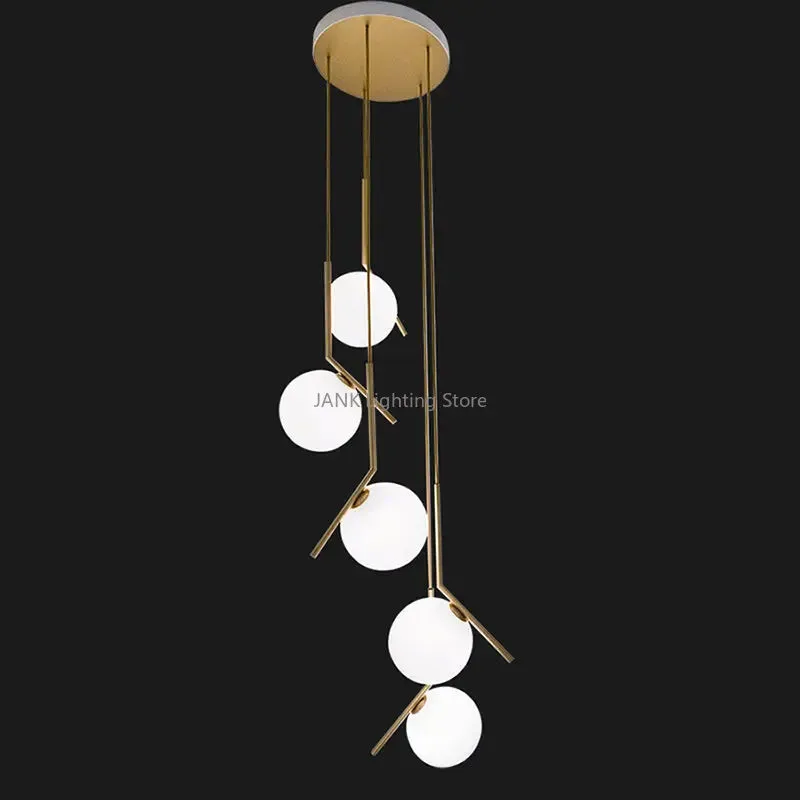 Luxury Bean Suspension Chandelier for Mansion Living Room LED Interior Lighting