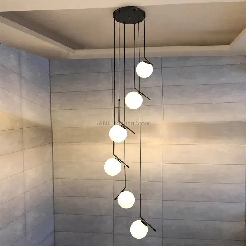 Luxury Bean Suspension Chandelier for Mansion Living Room LED Interior Lighting