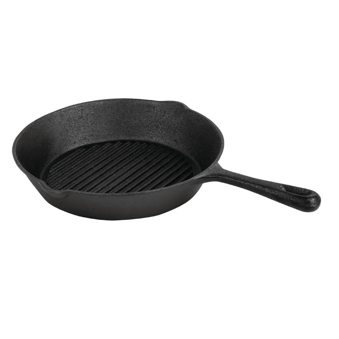 M652 Vogue Round Cast Iron Ribbed Skillet Pan