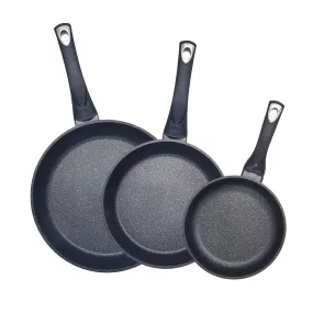 Marble Frying Pans 3 PCS Set