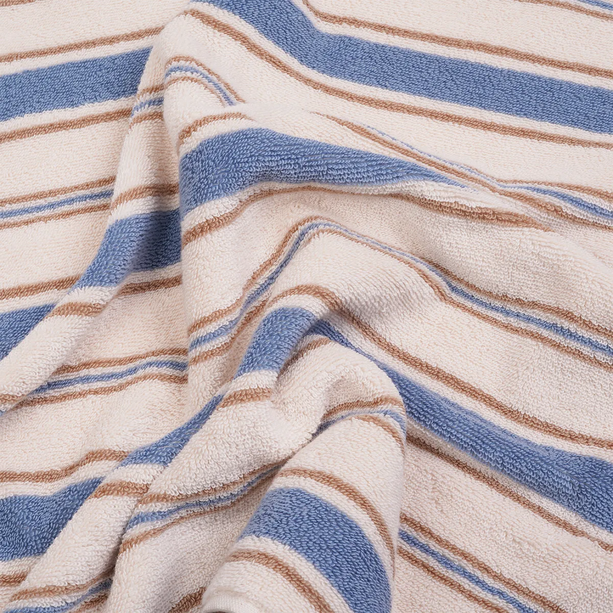 Meadow Blue Shoreham Stripe Cotton Towels