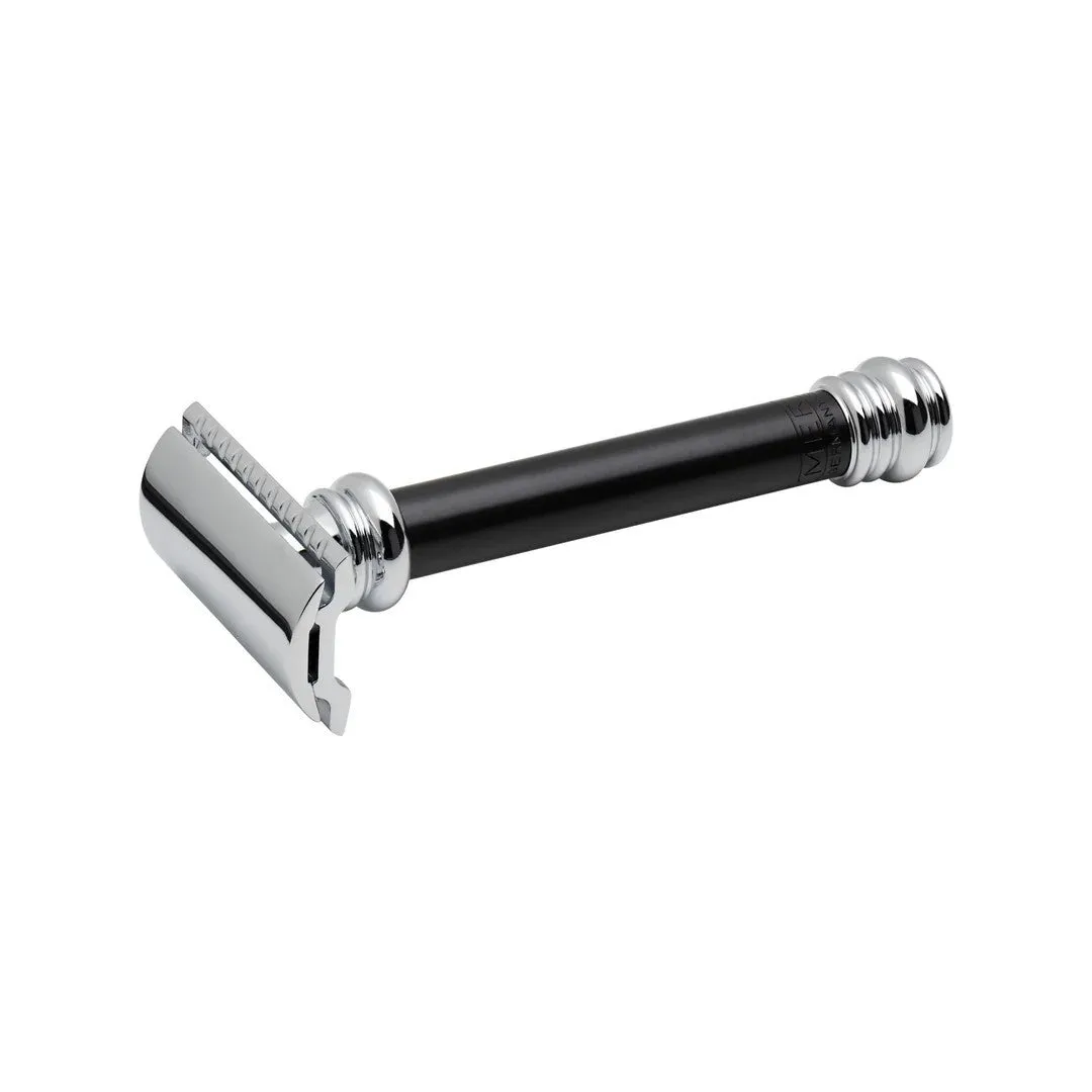 Merkur - 38B Long Handle Barber Pole Safety Razor, Black