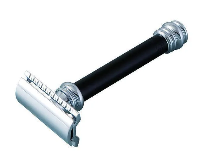 Merkur - 38B Long Handle Barber Pole Safety Razor, Black