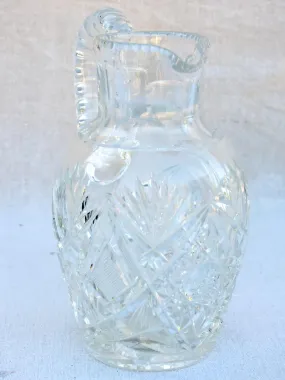 Mid century Baccarat crystal pitcher 9¾"