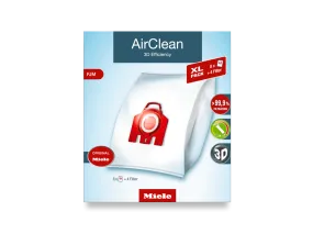 Miele FJM XL-Pack AirClean Vacuum Cleaner Bags - 8 pack   2 motor filter   2 exhaust filters