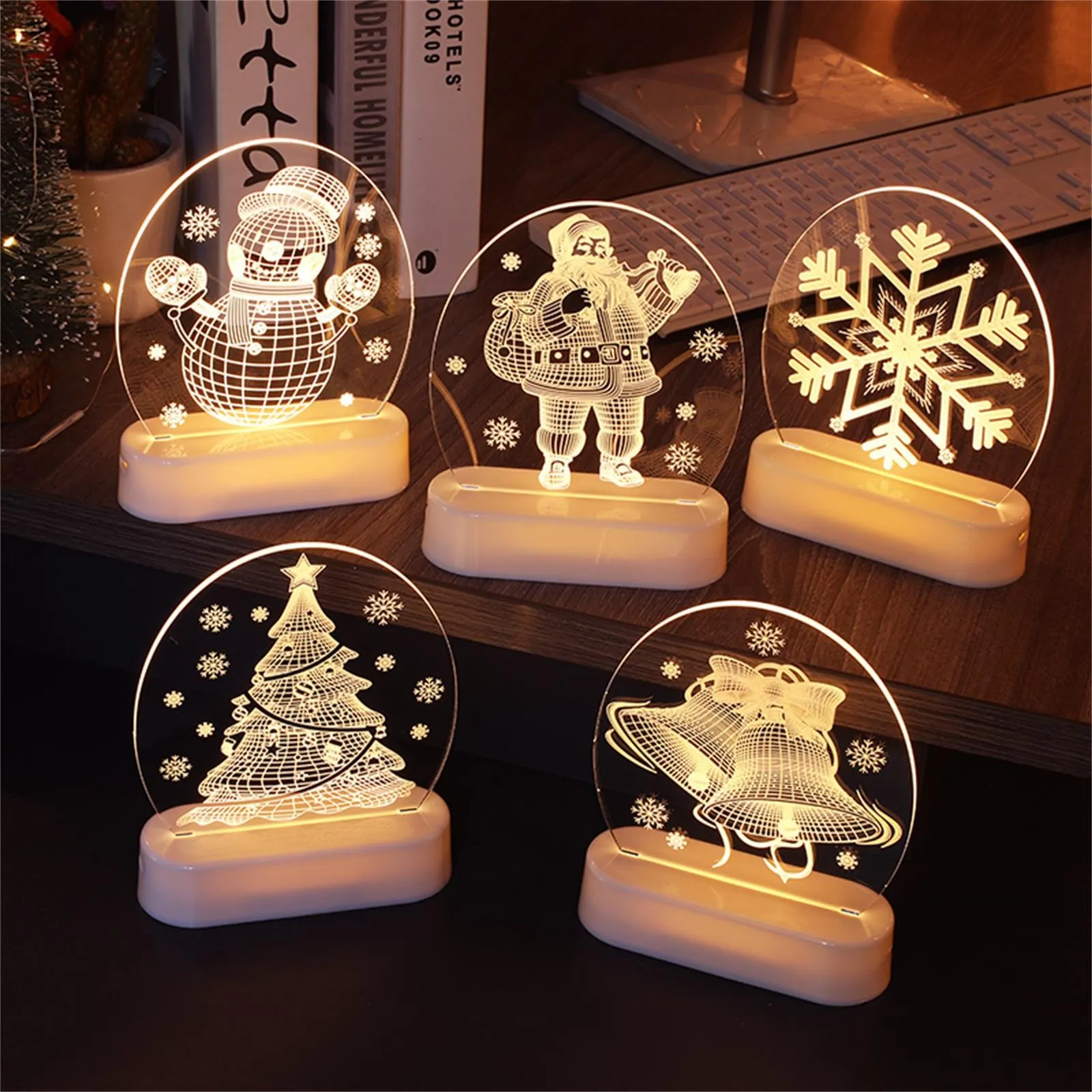 [MLH] LED Night Light 3D Night Light Room Decoration Lights Christmas Gifts