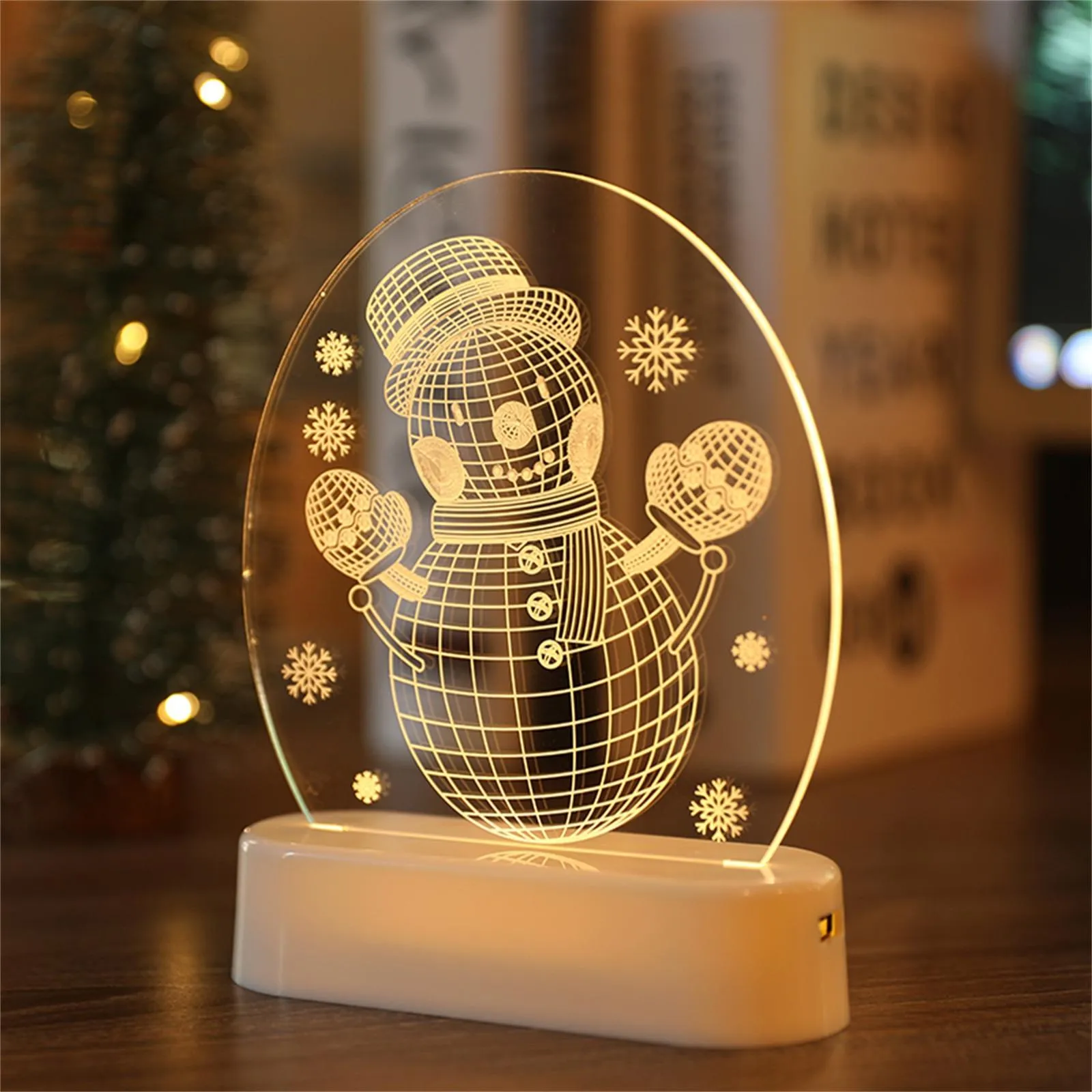 [MLH] LED Night Light 3D Night Light Room Decoration Lights Christmas Gifts