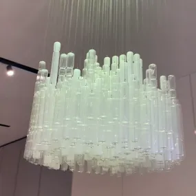 Modern Creative Art Design White&Transparent Tube  Chandelier for Staircase/Foyer/Living Room