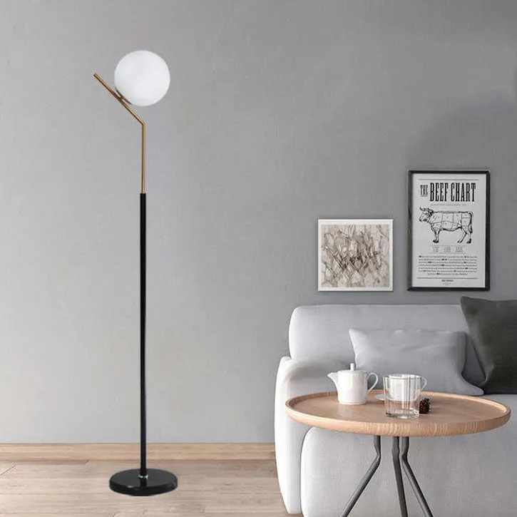 Modern Creative Wrought Iron Long Sphere 1-Light Standing Floor Lamp