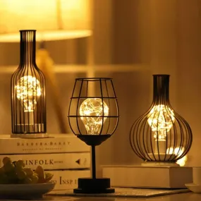 Modern Iron Basket Cage Style Night Light PB-2